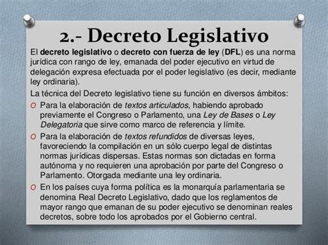 que es un decreto legislativo