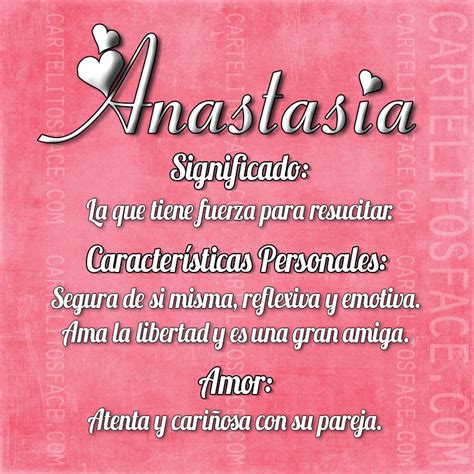que significa el nombre anastasia