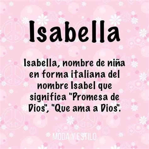 que significa el nombre de isabella