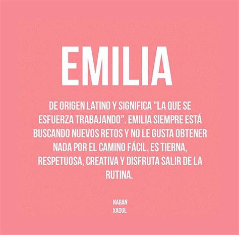 que significa el nombre emilia