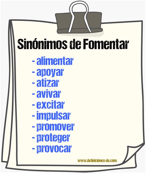 que significa la palabra fomentar