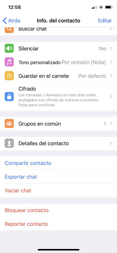 Reportar en WhatsApp. Qué significa y qué sucede si reportas un contacto