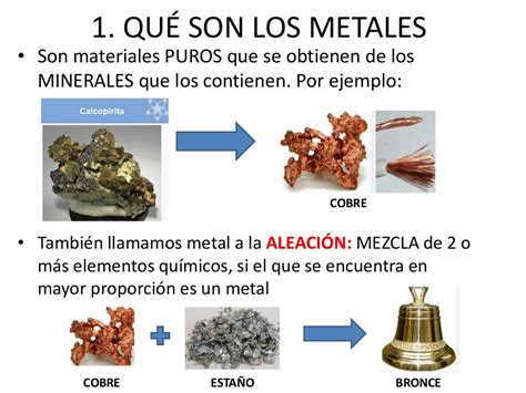 que son los metales y ejemplos