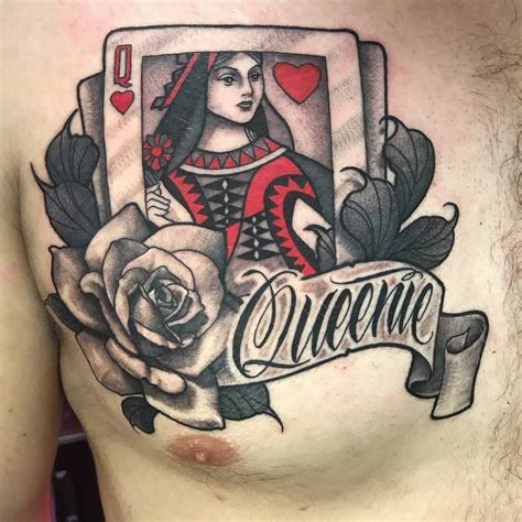 The Best Queen Of Hearts Tattoo Designs Ideas