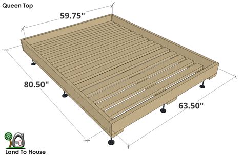 queen bed frame dimensions diy