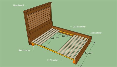 queen bed frame plans