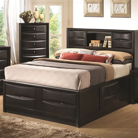 queen bed frame with drawers amazon