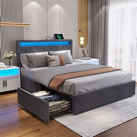 queen bed with usb