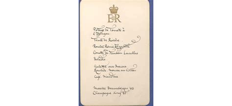 queen elizabeth 2 coronation menu