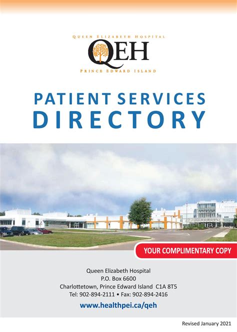 queen elizabeth hospital pei directory
