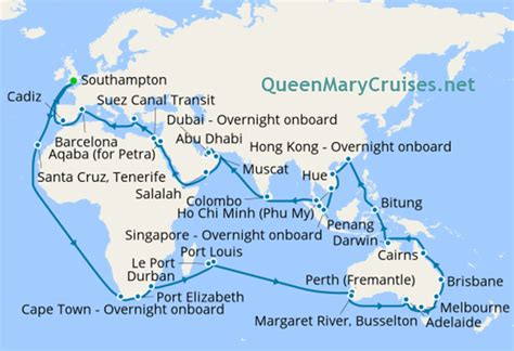 queen mary 2 itinerary 2024