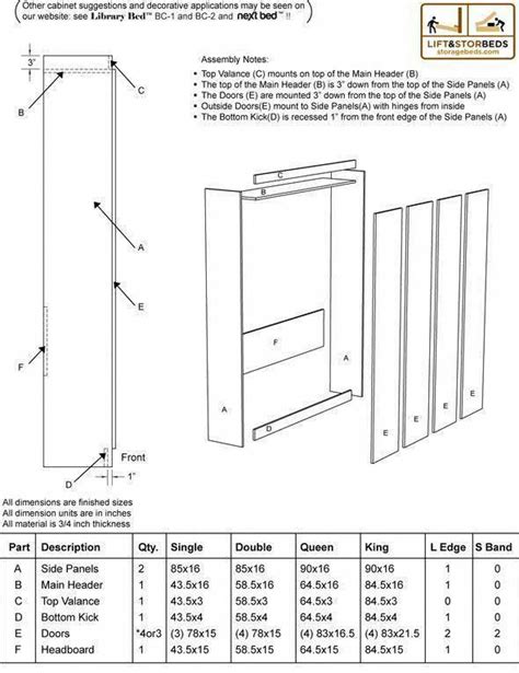 Queen Murphy Bed Instructions