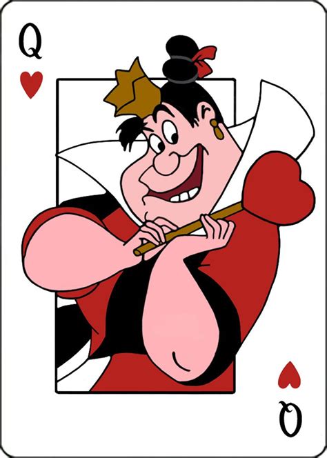 queen of hearts alice in wonderland card