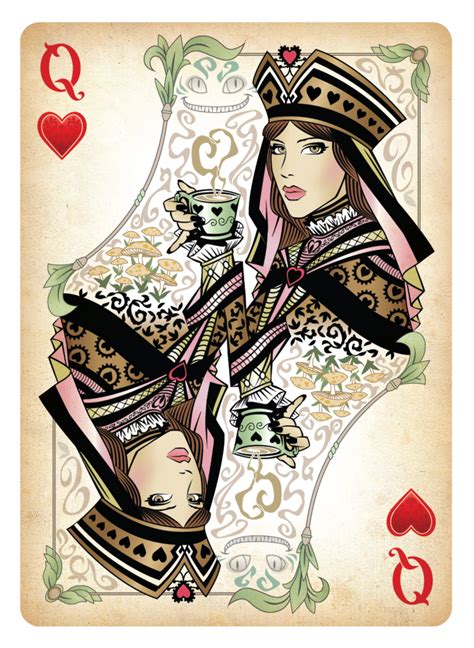 queen of hearts card drawing