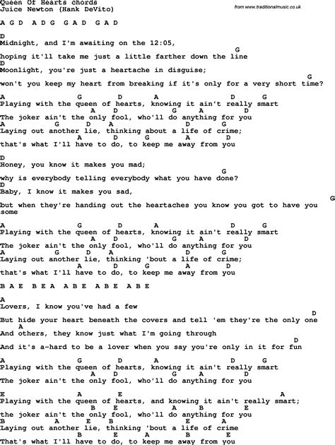 queen of hearts lyrics english