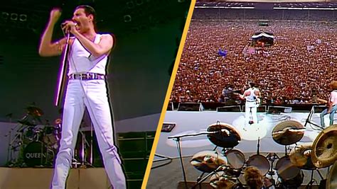 queen playing at live aid concert