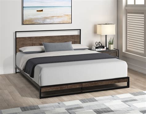 queen size bed frame and mattress set