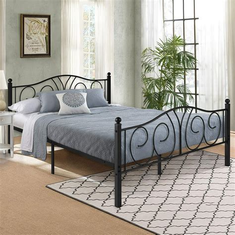 queen size bed frame metal with storage