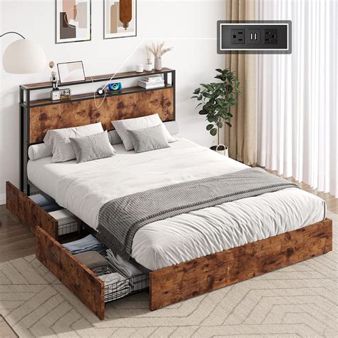 Queen Size Bed Platform With Storage
