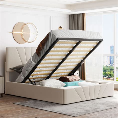 queen size bed with lift up storage