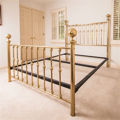 queen size brass bed frame for sale