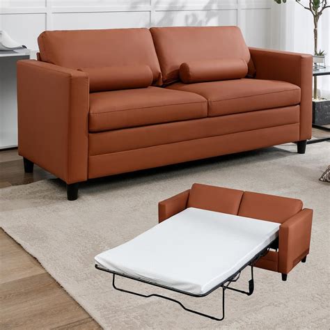 Queen Sleeper Sofa Faux Leather