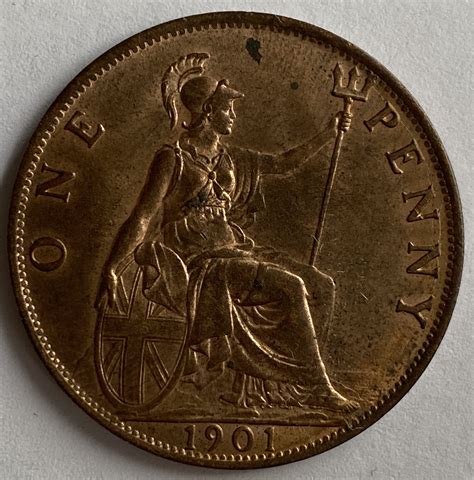 queen victoria one penny 1901