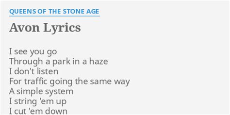queens of the stone age avon lyrics