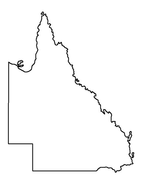 queensland map outline