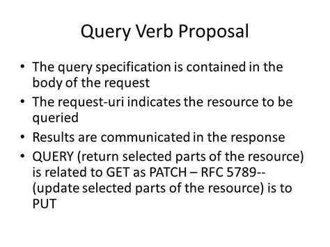query On Verb