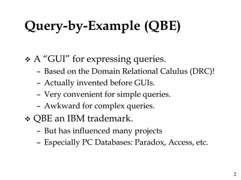 query by example qbe