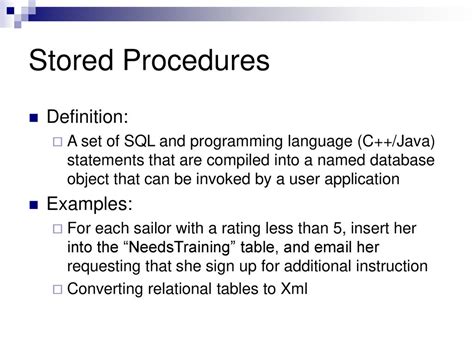 query stored procedure definition