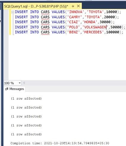 query where multiple values