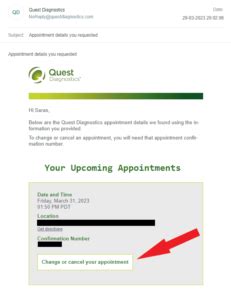quest cancel appointment