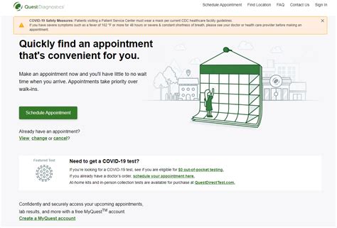 quest diagnostics apoitment