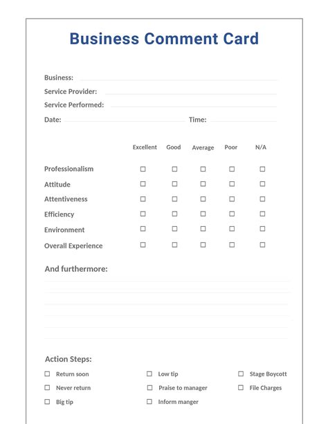 question and comments form template