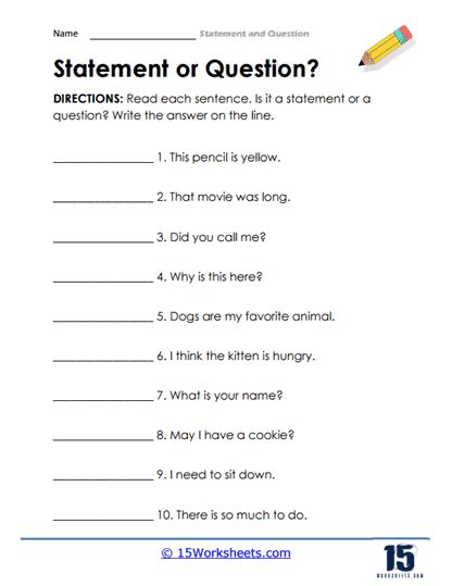question statement examples with answers
