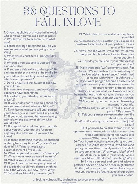 question to fall in love with a stranger