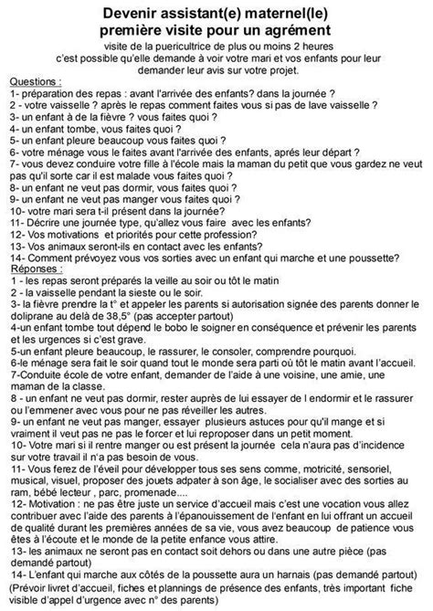 Entretien assistante maternelle Les questions à poser