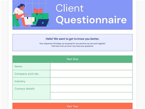 questionnaire design examples for students