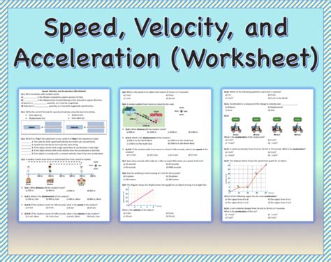 questions and answers on speed velocity and acceleration