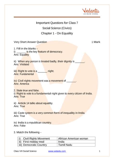 questions for class 7 with answers