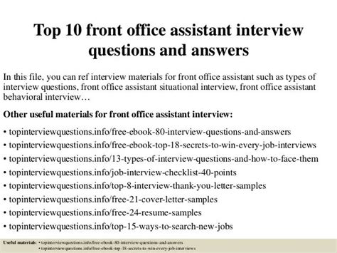 Questions For Office Assistant Interview