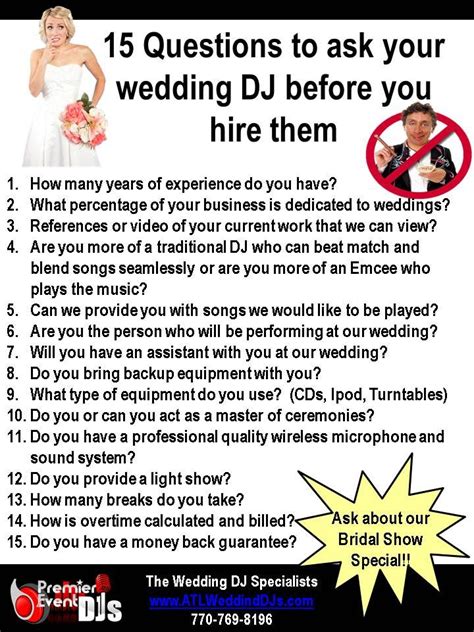 Questions to Ask Your Wedding DJ 20 Things You Need to Know