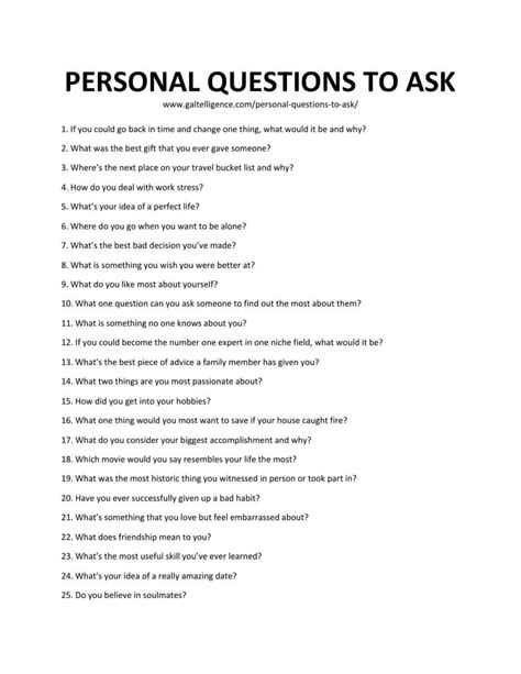 questions to ask a person