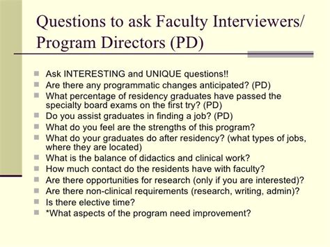 questions to ask faculty during residency interview reddit