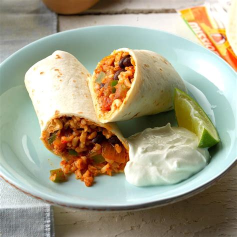 Quick Bean And Rice Burritos