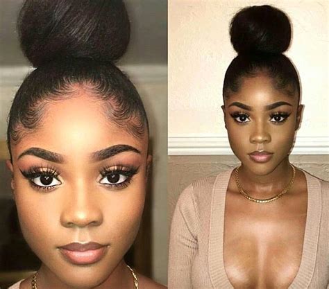Unique Quick Bun Hairstyles For Black Hair With Simple Style
