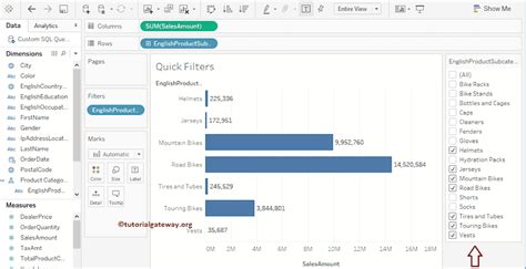 Quick Filters In Tableau Can Be