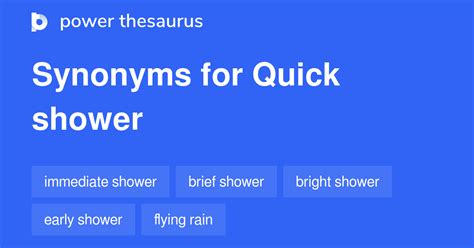 Quick Shower Synonyms